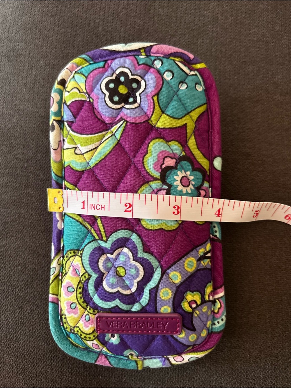 Vera Bradley Quilted Double Eye Case in Retired Heather Pattern - Picture 11 of 13